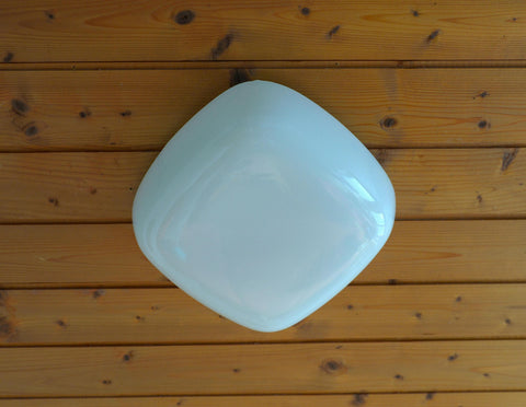 Vintage Opaline Glass Sconce - Minimalist Flush Mount Wall Lamp