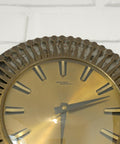 Vintage Brass Wall Clock / West Germany 1960's / Atomic Sunburst Clock