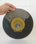 Vintage Brass Wall Clock / West Germany 1960's / Atomic Sunburst Clock