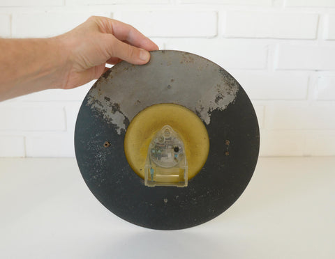 Vintage Brass Wall Clock / West Germany 1960's / Atomic Sunburst Clock