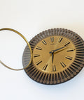 Vintage Brass Wall Clock / West Germany 1960's / Atomic Sunburst Clock