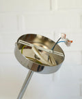 Vintage Murano Glass Pendant Lamp / Minimalist Mazzega Sputnik Chandelier / Mid Century Modern Lighting