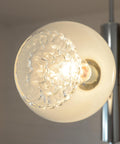Vintage Murano Glass Pendant Lamp / Minimalist Mazzega Sputnik Chandelier / Mid Century Modern Lighting