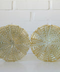 Pair of Wall Sconces / Vintage Ceiling Light / Flush Mount Fixtures 1970's
