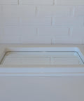 Vintage Space Age Mirror / Yugoslavia 1970's White Plastic Wall Mirror / Mid Century Modern