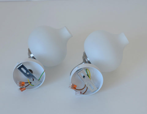 Set of 2 Vintage Wall Lamps: Mid Century Modern Sconces, Yugoslavia 1970's