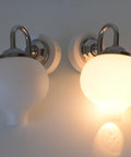 Set of 2 Vintage Wall Lamps: Mid Century Modern Sconces, Yugoslavia 1970's