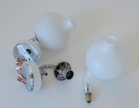 Set of 2 Vintage Wall Lamps: Mid Century Modern Sconces, Yugoslavia 1970's
