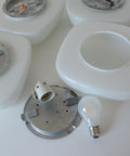 Vintage Opaline Glass Sconce - Minimalist Flush Mount Wall Lamp
