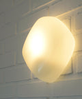 Vintage Opaline Glass Sconce - Minimalist Flush Mount Wall Lamp