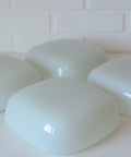 Vintage Opaline Glass Sconce - Minimalist Flush Mount Wall Lamp