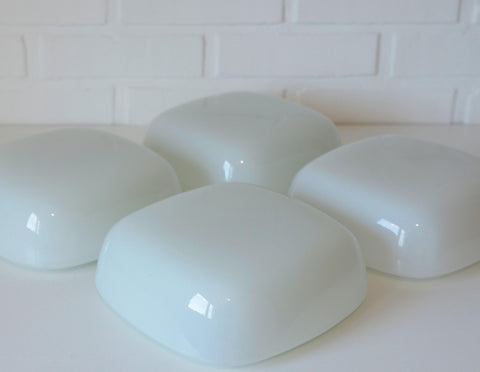 Vintage Opaline Glass Sconce - Minimalist Flush Mount Wall Lamp