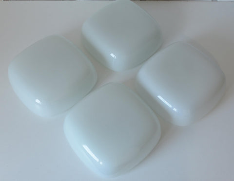 Vintage Opaline Glass Sconce - Minimalist Flush Mount Wall Lamp