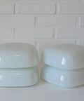 Vintage Opaline Glass Sconce - Minimalist Flush Mount Wall Lamp