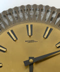 Vintage Brass Wall Clock / West Germany 1960's / Atomic Sunburst Clock