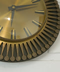 Vintage Brass Wall Clock / West Germany 1960's / Atomic Sunburst Clock
