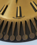 Vintage Brass Wall Clock / West Germany 1960's / Atomic Sunburst Clock