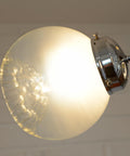 Vintage Murano Glass Pendant Lamp / Minimalist Mazzega Sputnik Chandelier / Mid Century Modern Lighting