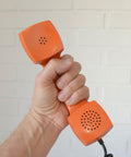 Vintage Orange Phone / Working Rotary Retro Telephone / Iskra Yugoslavia 1970's / Mid Century Modern Office