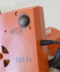Vintage Orange Phone / Working Rotary Retro Telephone / Iskra Yugoslavia 1970's / Mid Century Modern Office