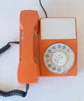 Vintage Orange Phone / Working Rotary Retro Telephone / Iskra Yugoslavia 1970's / Mid Century Modern Office