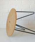 Vintage Hairpin Stool / DIY / Foot Stool Base / Wood and Metal Stand / Made in Yugoslavia 70's