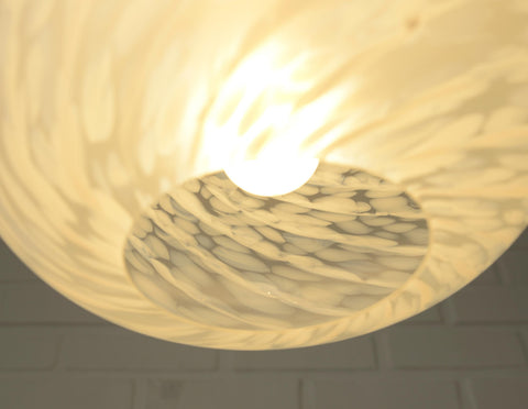 Vintage Chandelier / Murano Glass Hanging Lamp / Unique Light Fixture / Pendant Light / Italy 1980's