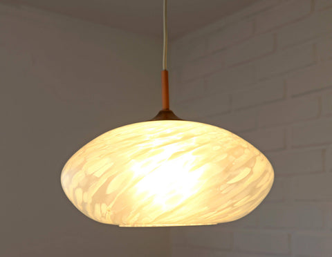 Vintage Chandelier / Murano Glass Hanging Lamp / Unique Light Fixture / Pendant Light / Italy 1980's