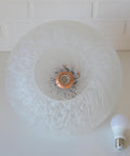 Vintage Murano Glass Sconce Lamp / Unique Light Fixture / Semi Flush Mount Ceiling Light / Italy 1980's