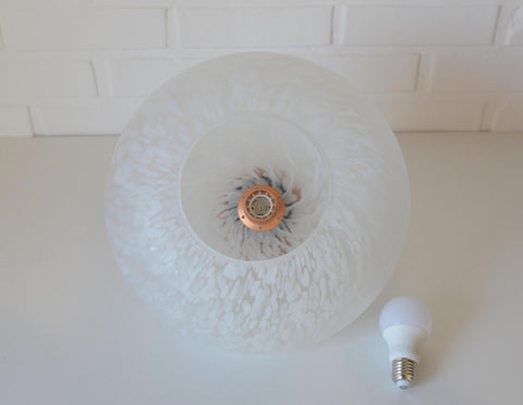 Vintage Murano Glass Sconce Lamp / Unique Light Fixture / Semi Flush Mount Ceiling Light / Italy 1980's