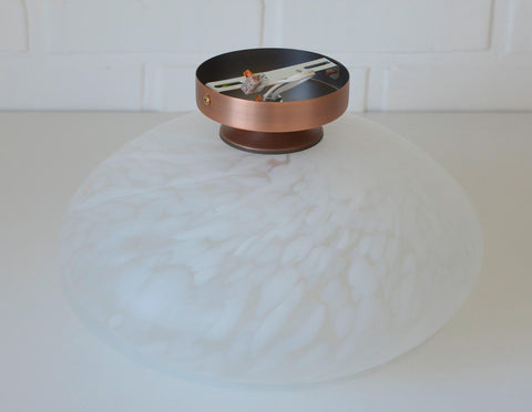 Vintage Murano Glass Sconce Lamp / Unique Light Fixture / Semi Flush Mount Ceiling Light / Italy 1980's