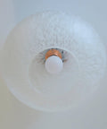 Vintage Murano Glass Sconce Lamp / Unique Light Fixture / Semi Flush Mount Ceiling Light / Italy 1980's