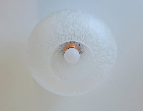 Vintage Murano Glass Sconce Lamp / Unique Light Fixture / Semi Flush Mount Ceiling Light / Italy 1980's