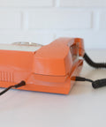 Vintage Orange Phone / Working Rotary Retro Telephone / Iskra Yugoslavia 1970's / Mid Century Modern Office