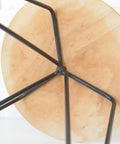 Vintage Hairpin Stool / DIY / Foot Stool Base / Wood and Metal Stand / Made in Yugoslavia 70's