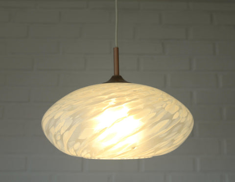 Vintage Chandelier / Murano Glass Hanging Lamp / Unique Light Fixture / Pendant Light / Italy 1980's