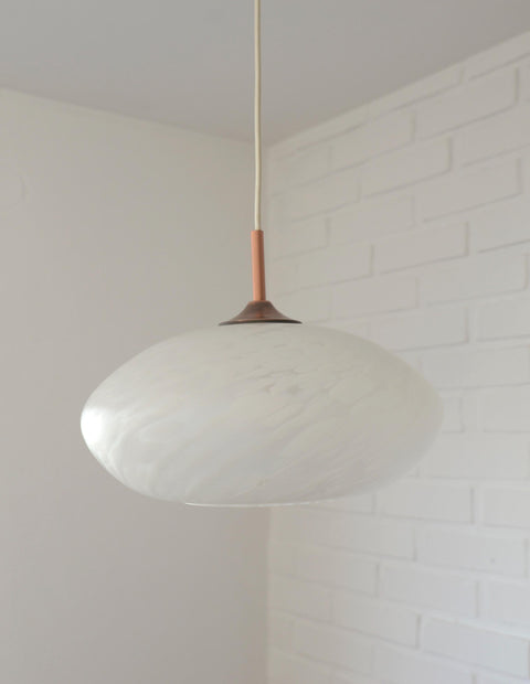 Vintage Chandelier / Murano Glass Hanging Lamp / Unique Light Fixture / Pendant Light / Italy 1980's