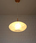 Vintage Chandelier / Murano Glass Hanging Lamp / Unique Light Fixture / Pendant Light / Italy 1980's