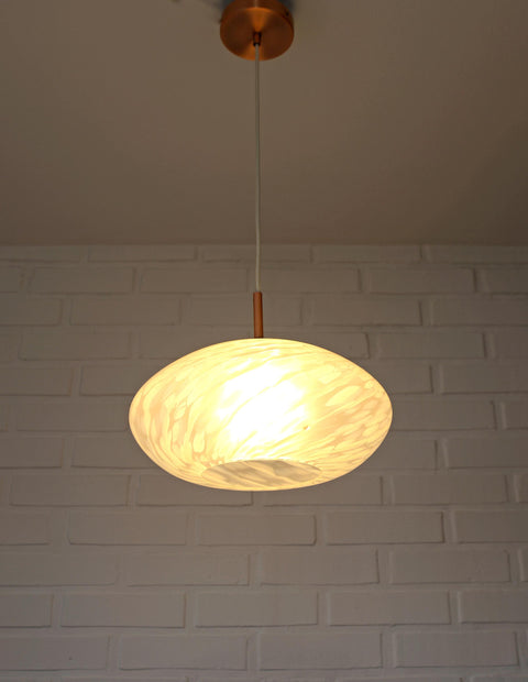 Vintage Chandelier / Murano Glass Hanging Lamp / Unique Light Fixture / Pendant Light / Italy 1980's