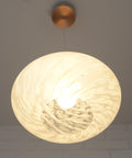 Vintage Chandelier / Murano Glass Hanging Lamp / Unique Light Fixture / Pendant Light / Italy 1980's