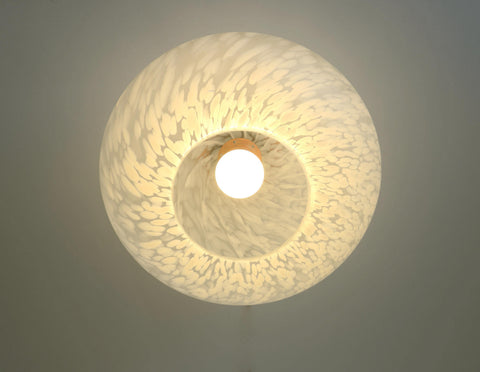 Vintage Murano Glass Sconce Lamp / Unique Light Fixture / Semi Flush Mount Ceiling Light / Italy 1980's