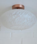 Vintage Murano Glass Sconce Lamp / Unique Light Fixture / Semi Flush Mount Ceiling Light / Italy 1980's