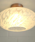 Vintage Murano Glass Sconce Lamp / Unique Light Fixture / Semi Flush Mount Ceiling Light / Italy 1980's