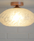 Vintage Murano Glass Sconce Lamp / Unique Light Fixture / Semi Flush Mount Ceiling Light / Italy 1980's