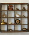 Vintage Wooden Wall Knick Knack Shelf / Mid Century Modern Collectable Curio Display / Shadow Box / Gianfranco Frattini for Cassina