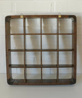 Vintage Wooden Wall Knick Knack Shelf / Mid Century Modern Collectable Curio Display / Shadow Box / Gianfranco Frattini for Cassina