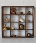 Vintage Wooden Wall Knick Knack Shelf / Mid Century Modern Collectable Curio Display / Shadow Box / Gianfranco Frattini for Cassina