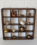 Vintage Wooden Wall Knick Knack Shelf / Mid Century Modern Collectable Curio Display / Shadow Box / Gianfranco Frattini for Cassina