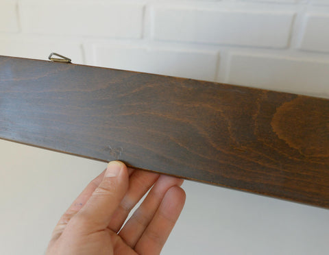 Vintage Wooden Wall Knick Knack Shelf / Mid Century Modern Collectable Curio Display / Shadow Box / Gianfranco Frattini for Cassina
