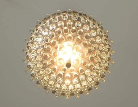 1/4 Vintage Glass Pendant Light / Brutalist Copper Bar Lamps / Mid Century Modern 1970's